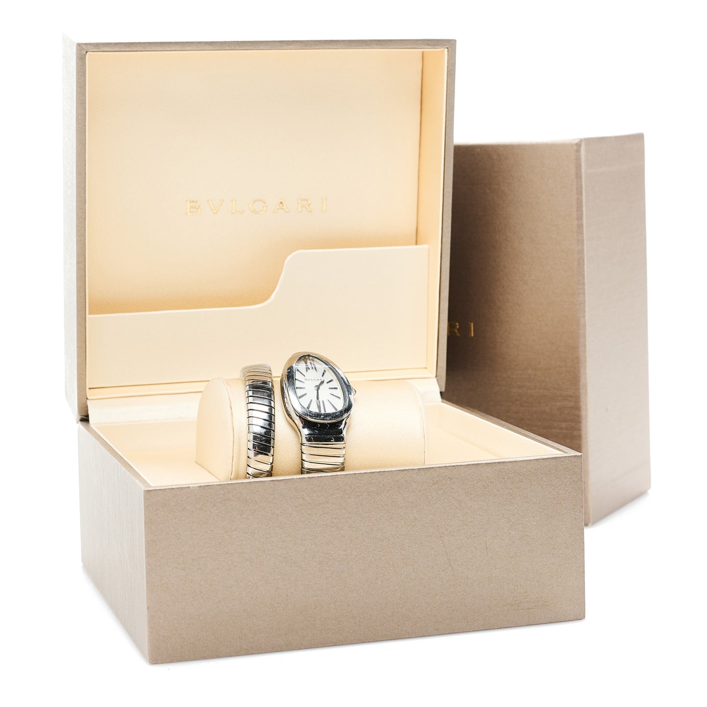Stainless Steel 35mm Serpenti Tubogas Quartz Watch