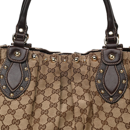 Gucci Monogram Studded Pelham Tote Dark Brown 8 of 10
