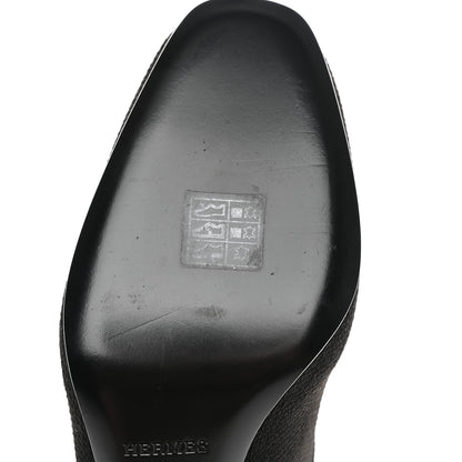 Hermes Knit Calfskin Fontaine 60 Boots 40 Black 8 of 9