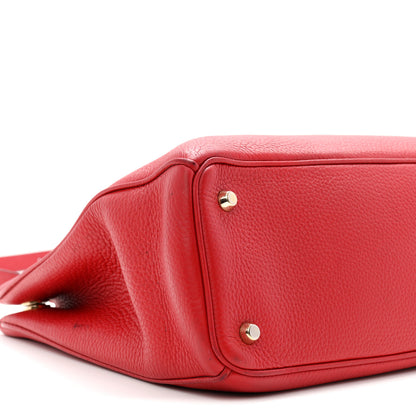 Christian Dior Calfskin Medium Diorissimo Tote Red 9 of 12