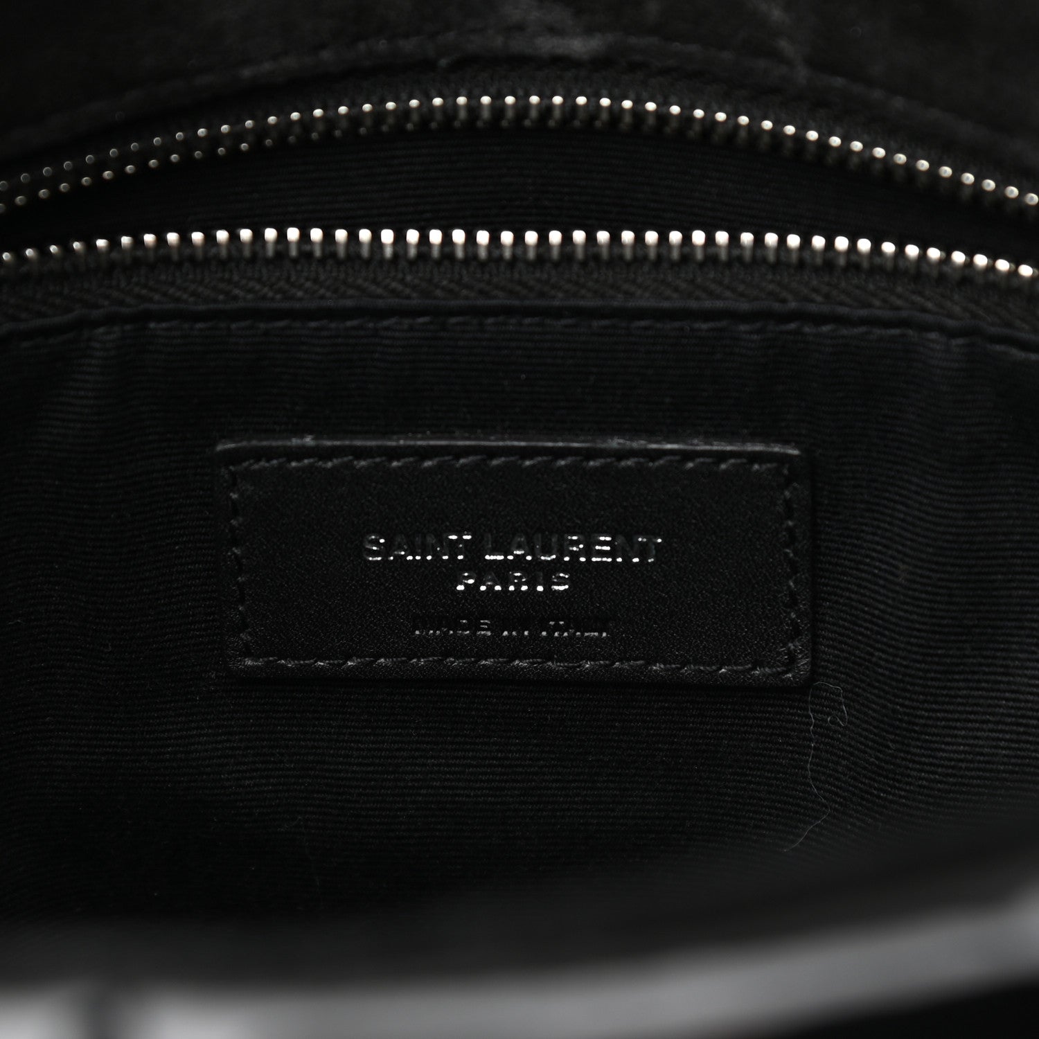 Saint Laurent Patent Lambskin Quilted Medium Loulou Puffer Monogram Chain Satchel Black 5 of 9