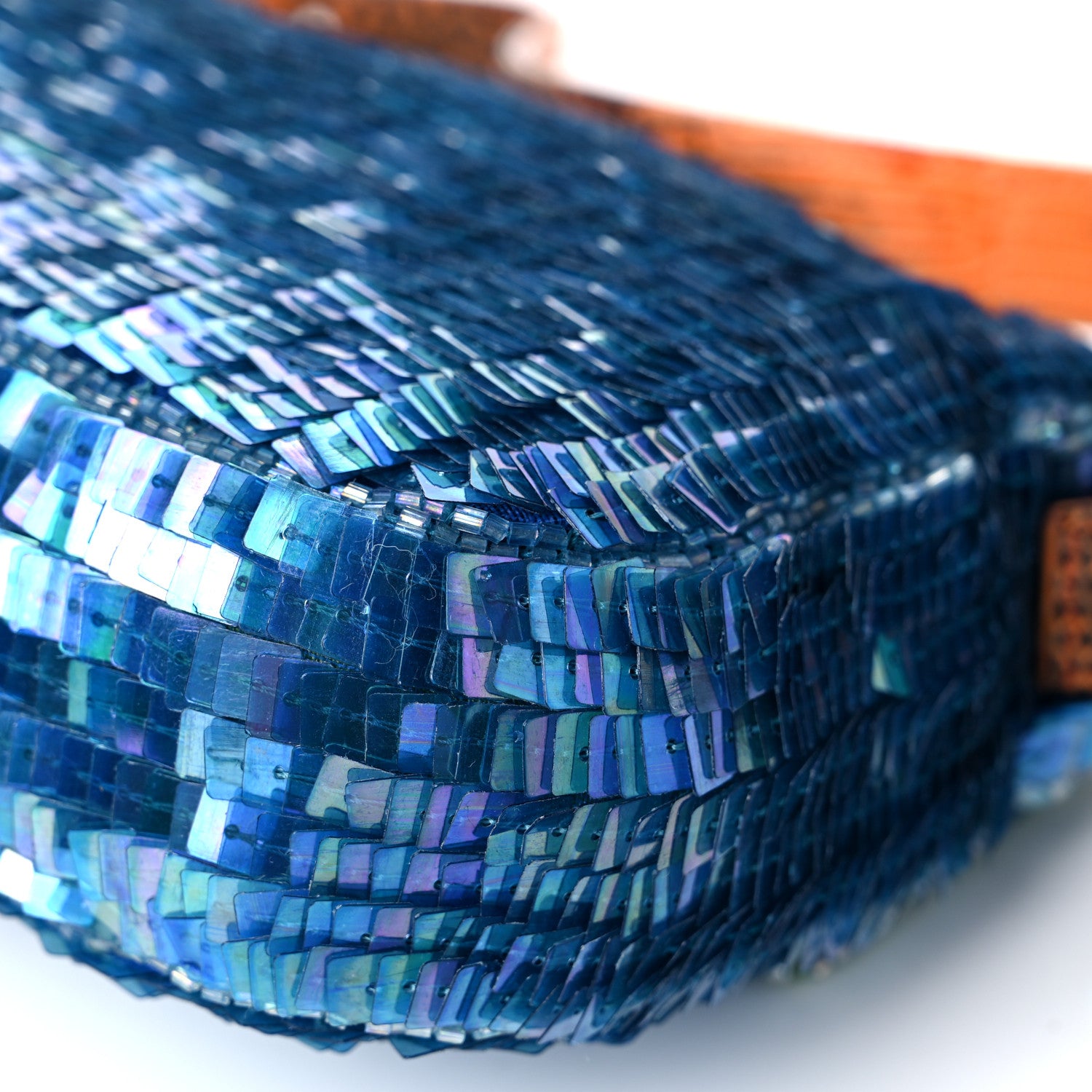 Fendi Lizard Beaded Sequin Baguette Multicolor 10 of 14