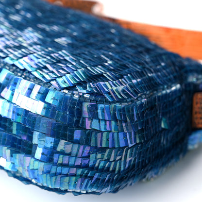 Fendi Lizard Beaded Sequin Baguette Multicolor 10 of 14