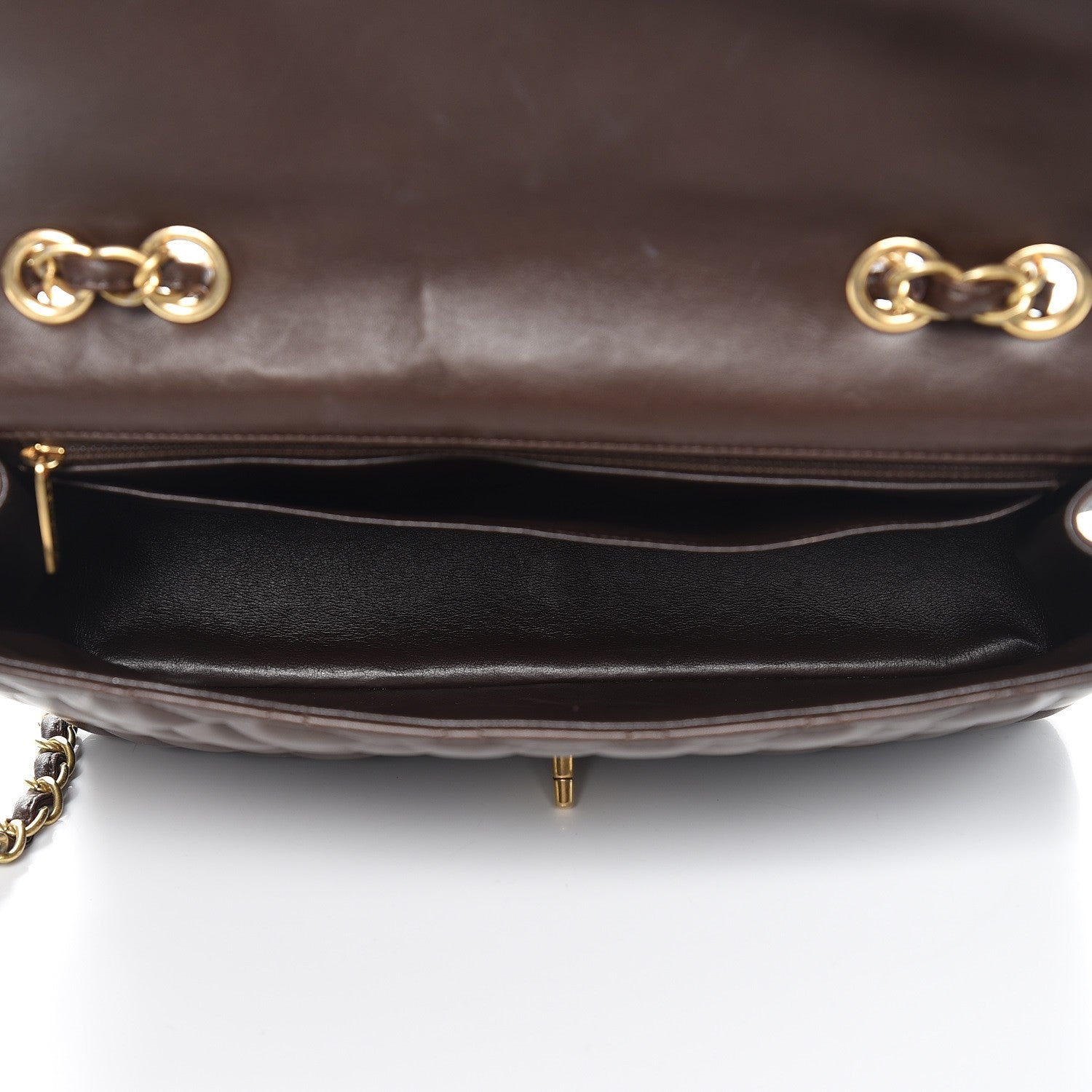 Chanel Lambskin Quilted Jumbo Single Flap Dark Brown 5 of 9