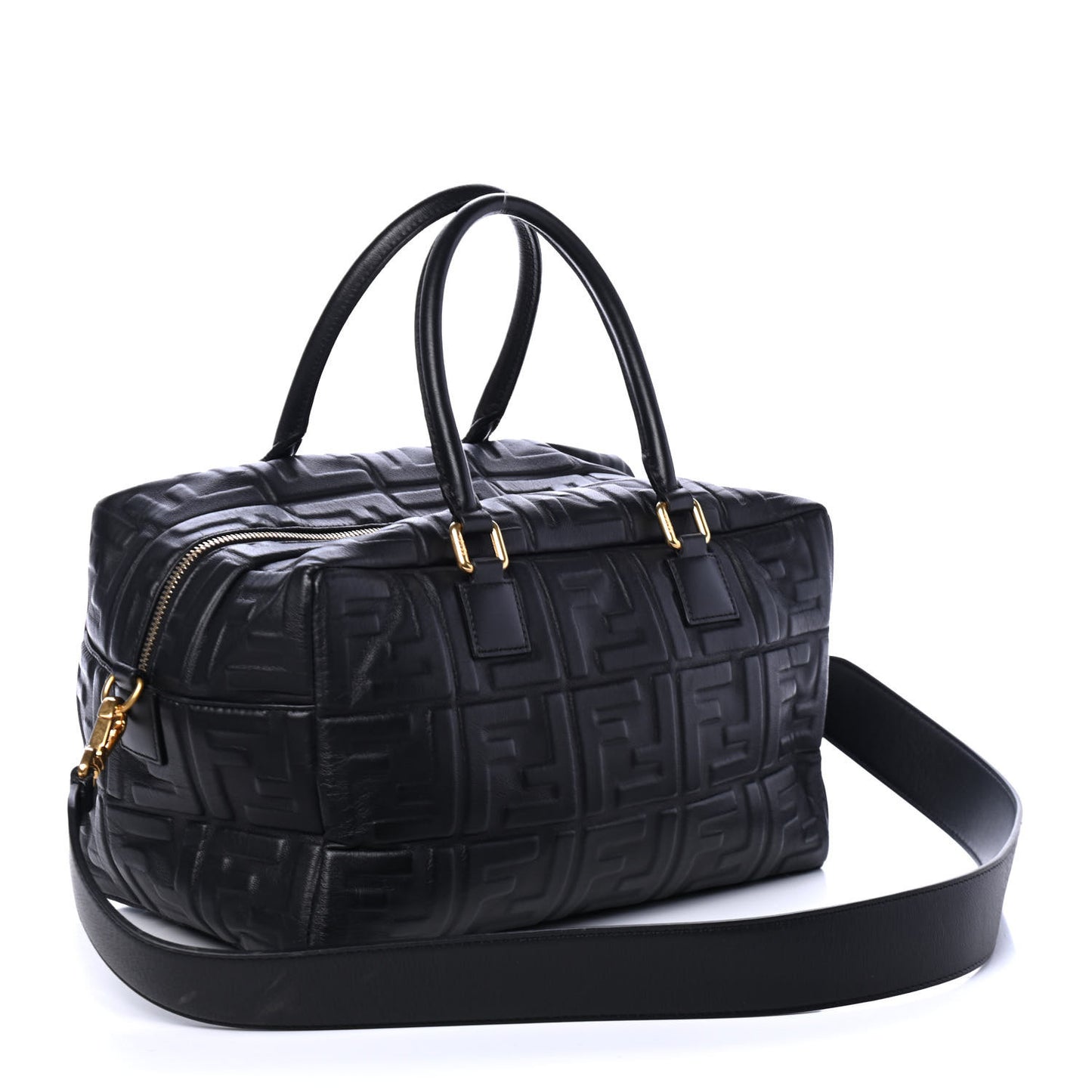Nappa FF 1974 Embossed Small Boston Black