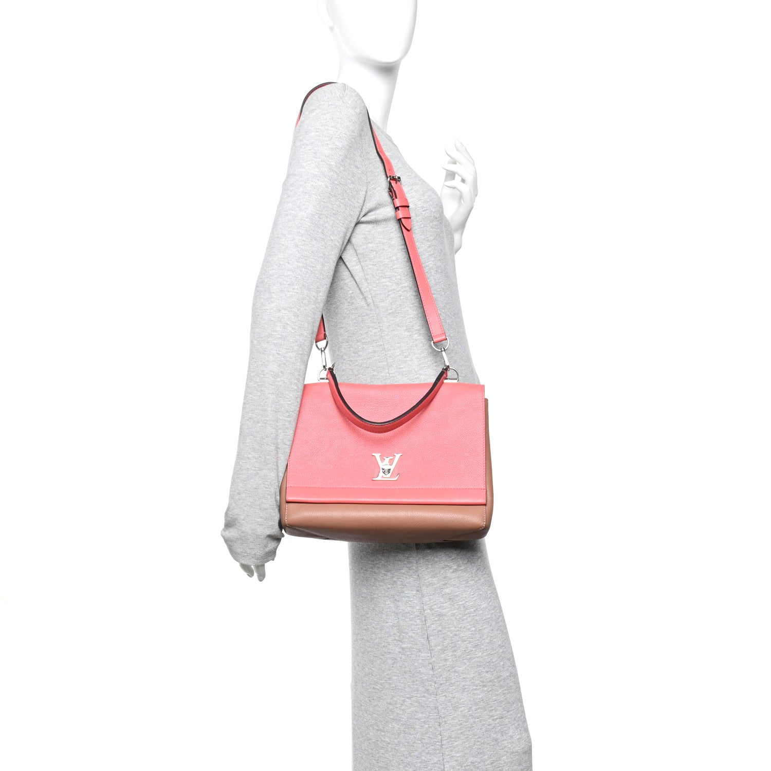 Louis Vuitton Soft Calfskin Lockme II Top Handle  Rose Bruyere 2 of 14