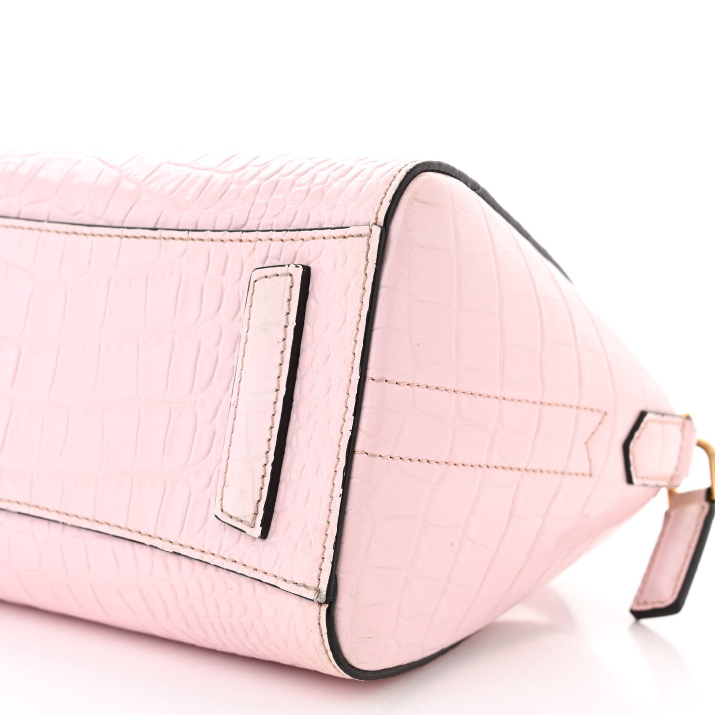 Calfskin Crocodile Embossed Mini Antigona Pink