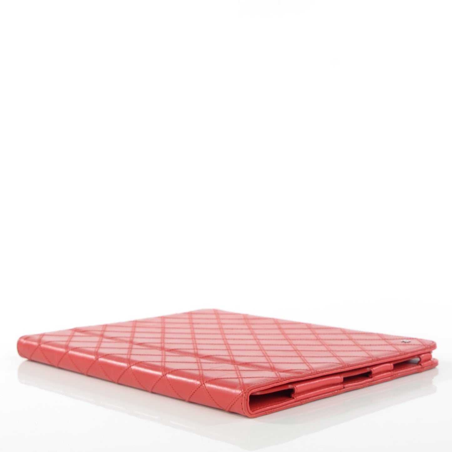 Calfskin Double Stitch iPad Case Red