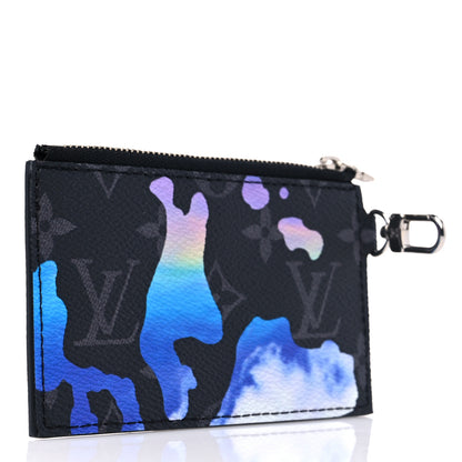 Louis Vuitton Monogram Eclipse Sunrise Room With A View Key Pouch Blue Purple 3 of 7