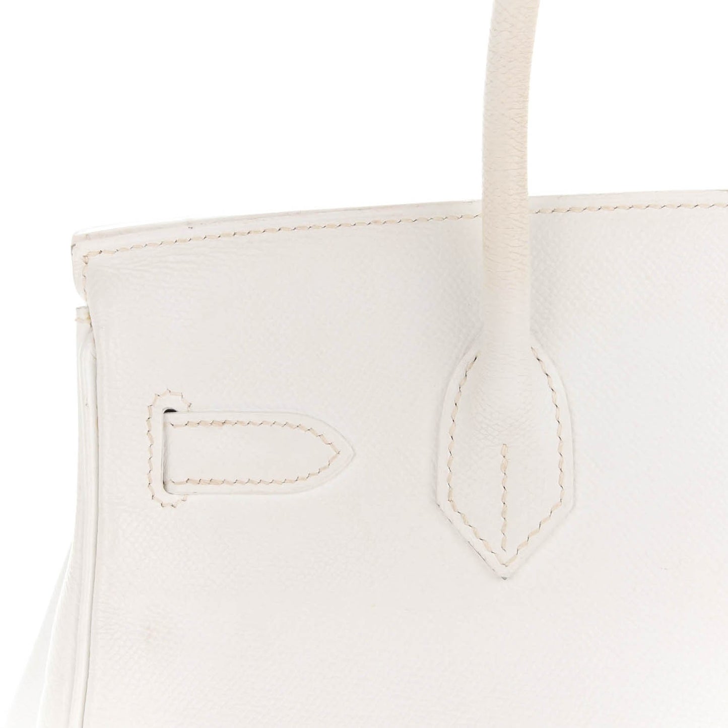 Epsom Birkin 30 White