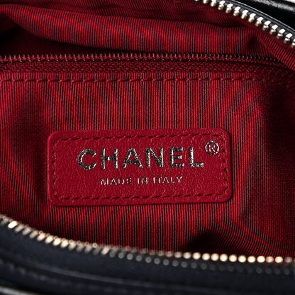 Chanel Aged Calfskin Quilted Medium Gabrielle Hobo Navy Black 6 of 13