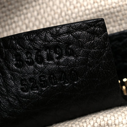 Gucci Pebbled Calfskin Medium Soho Chain Shoulder Bag Black 7 of 9