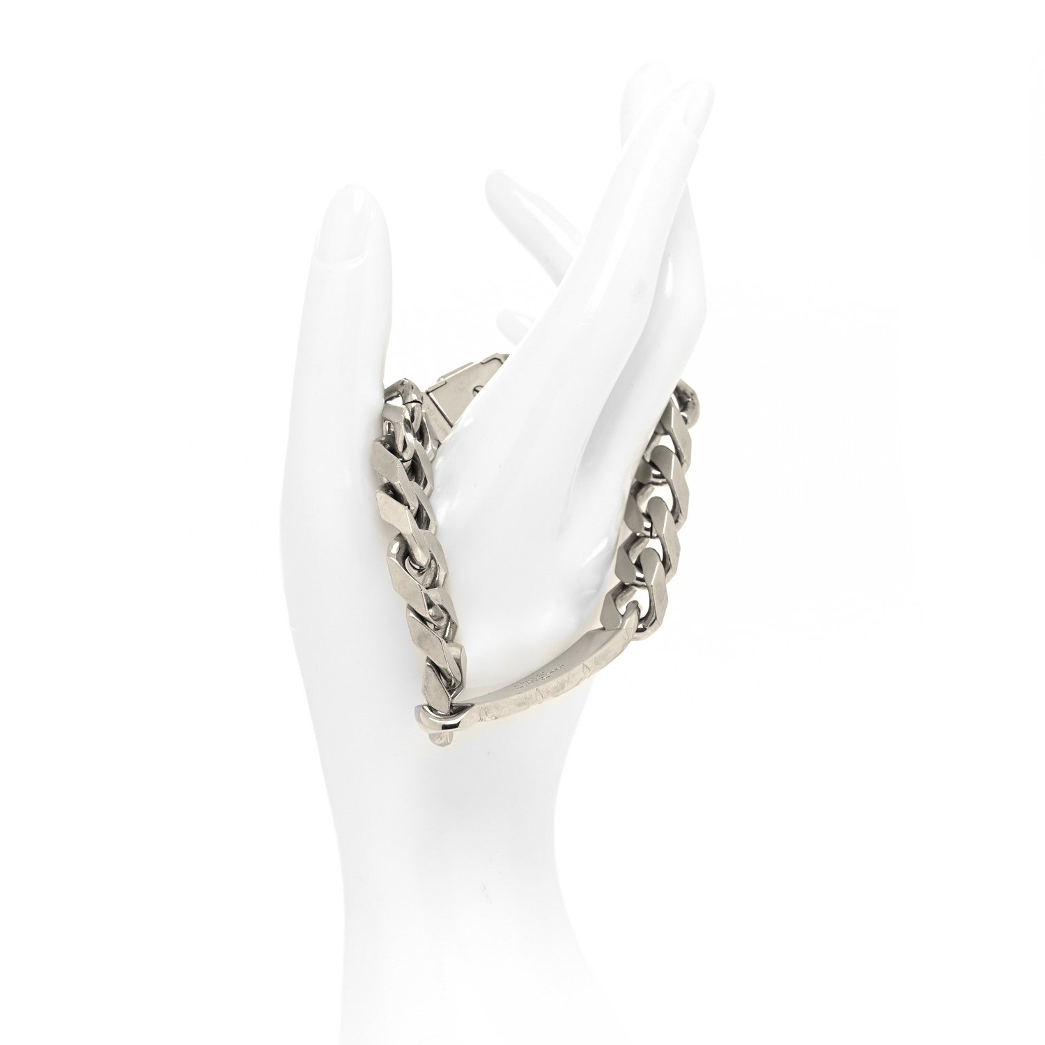 Louis Vuitton Zamac Palladium Monogram Chain Bracelet Silver 2 of 6