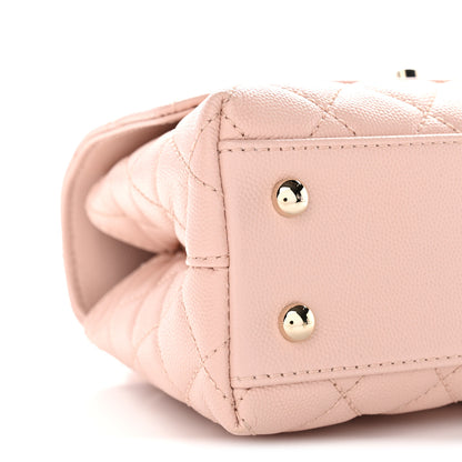 Chanel Caviar Quilted Mini Coco Handle Flap Pink 10 of 11