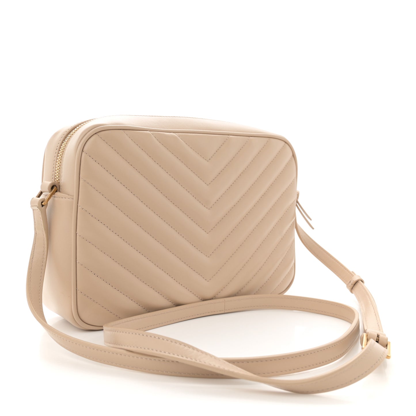 Calfskin Matelasse Monogram Lou Camera Bag Dark Beige