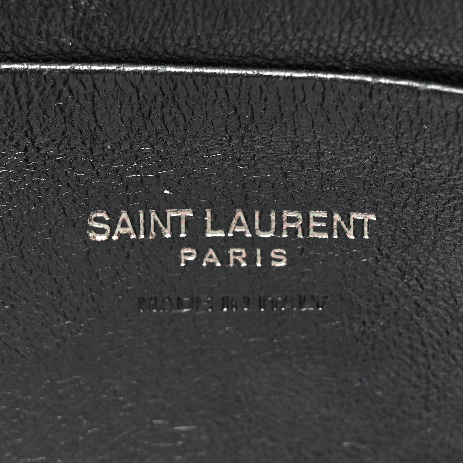 Saint Laurent Calfskin Crocodile Embossed Monogram Mini Lou Camera Bag Black 6 of 12