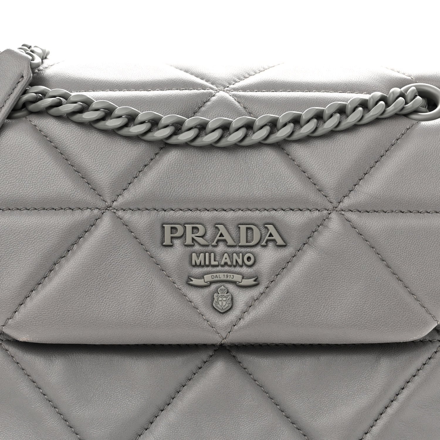 Prada Nappa Triangle Stitched Small Spectrum Bag Marmo 8 of 12