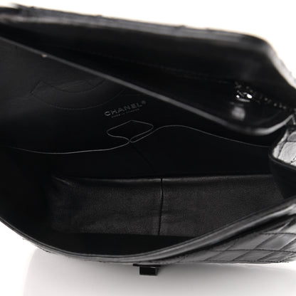 Chanel Glazed Aged Calfskin Quilted 2.55 Reissue 227 Flap So Black 5 of 11