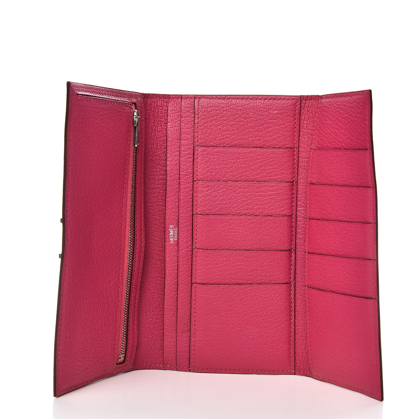 Chevre Mysore Tri-Fold Bearn Wallet Rose Shocking