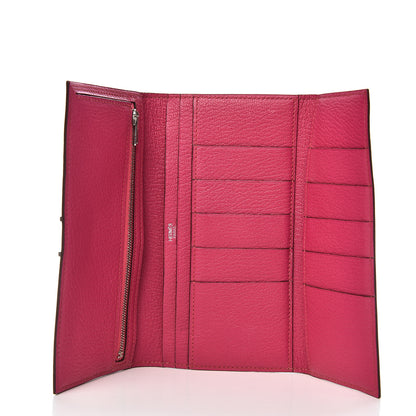 Hermes Chevre Mysore Tri-Fold Bearn Wallet Rose Shocking 5 of 8