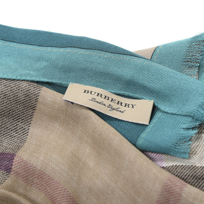 Burberry Modal Cashmere Haymarket Check Scarf Kelly Green 4 of 4