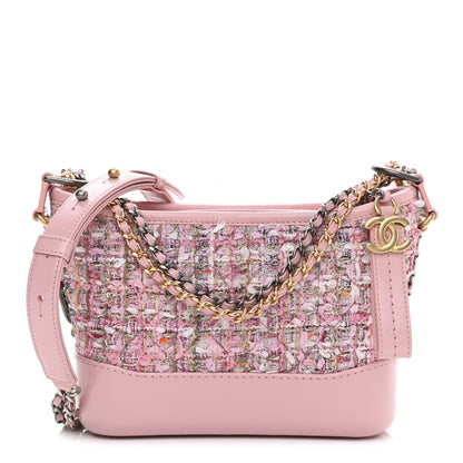 Chanel Tweed Calfskin Small Gabrielle Hobo Light Pink 1 of 10