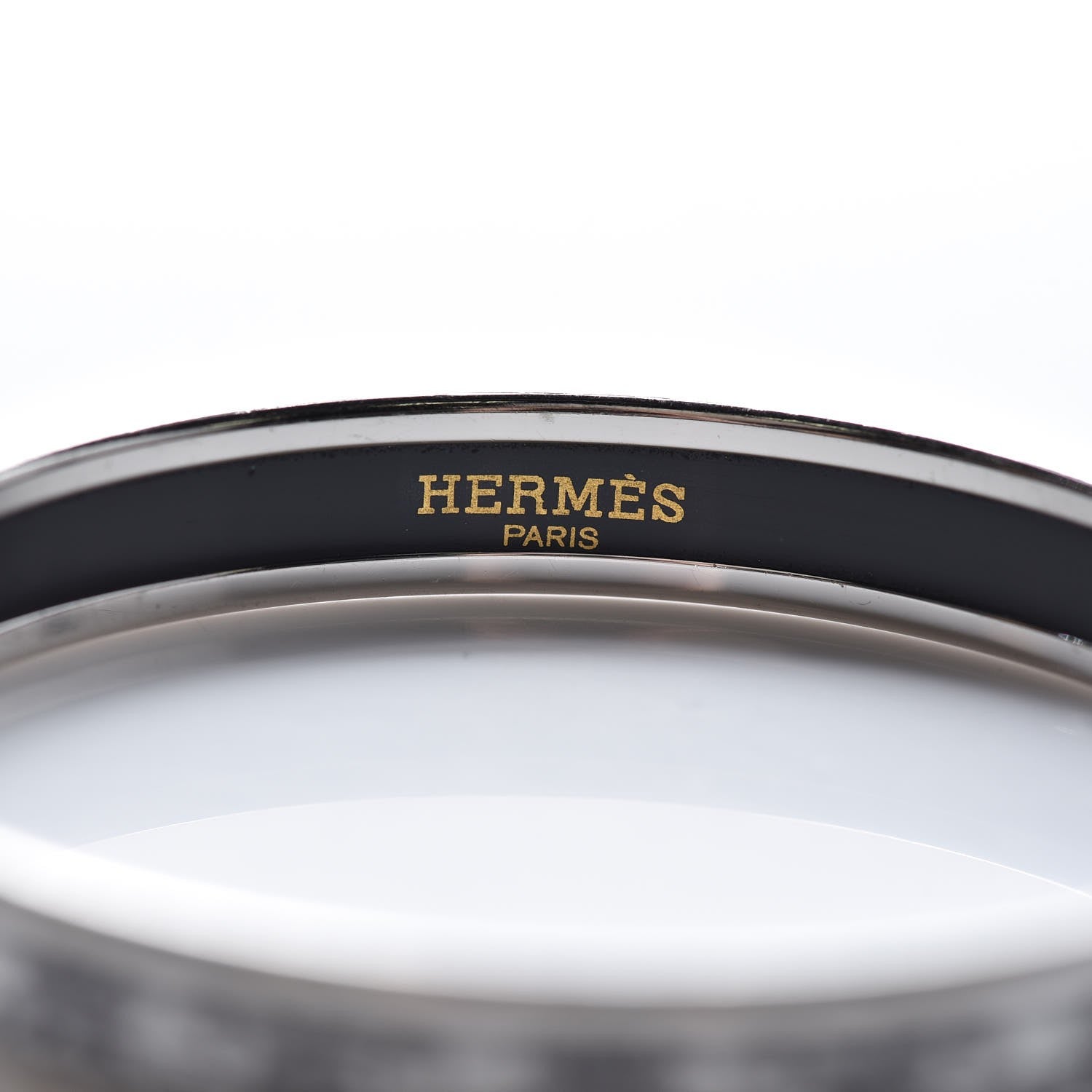 Hermes Enamel Printed Narrow Balcons Du Guadalquivir Bracelet 65 White 3 of 4