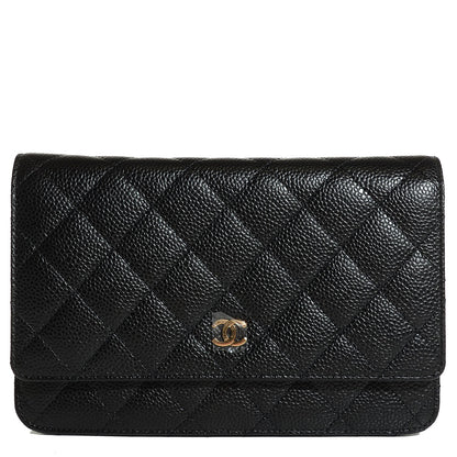 Chanel Caviar Quilted Wallet On Chain WOC Black 1 of 8