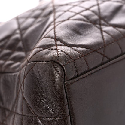 Christian Dior Lambskin Cannage Medium Lady Dior Dark Brown 9 of 14