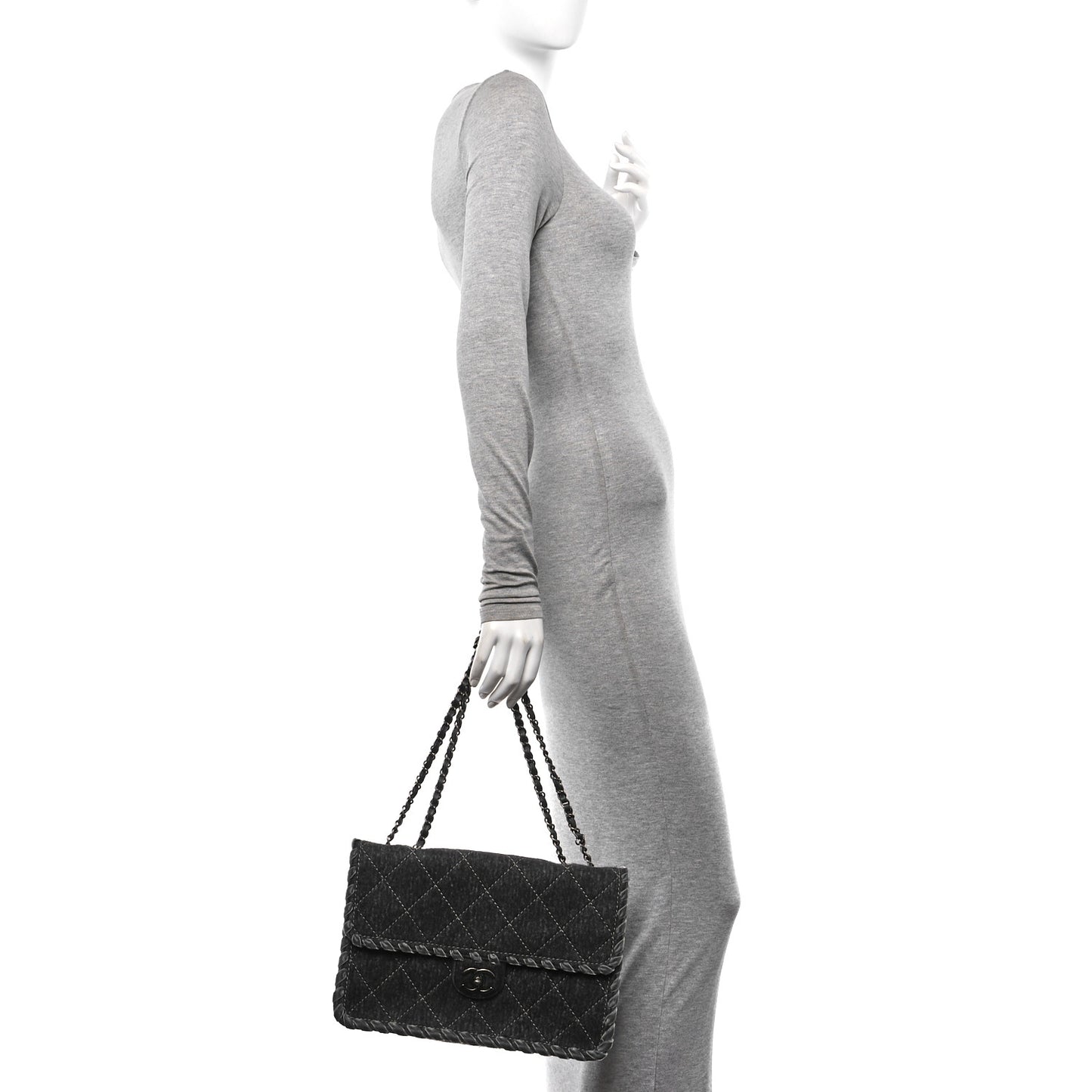 Fancy Felt Flap Grey