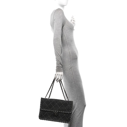 Chanel Fancy Felt Flap Grey 2 of 10