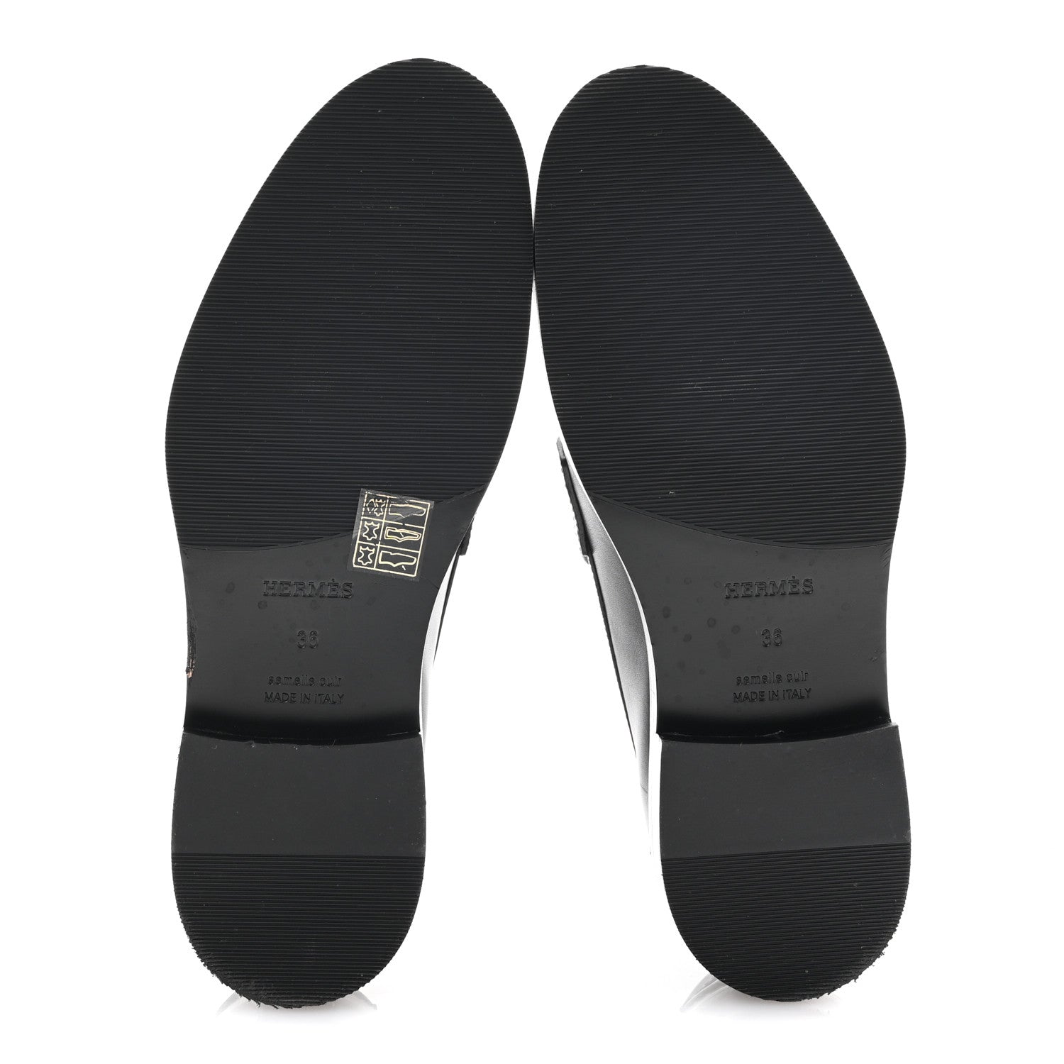 Hermes Calfskin Womens Hot Loafer 36 Black 6 of 11