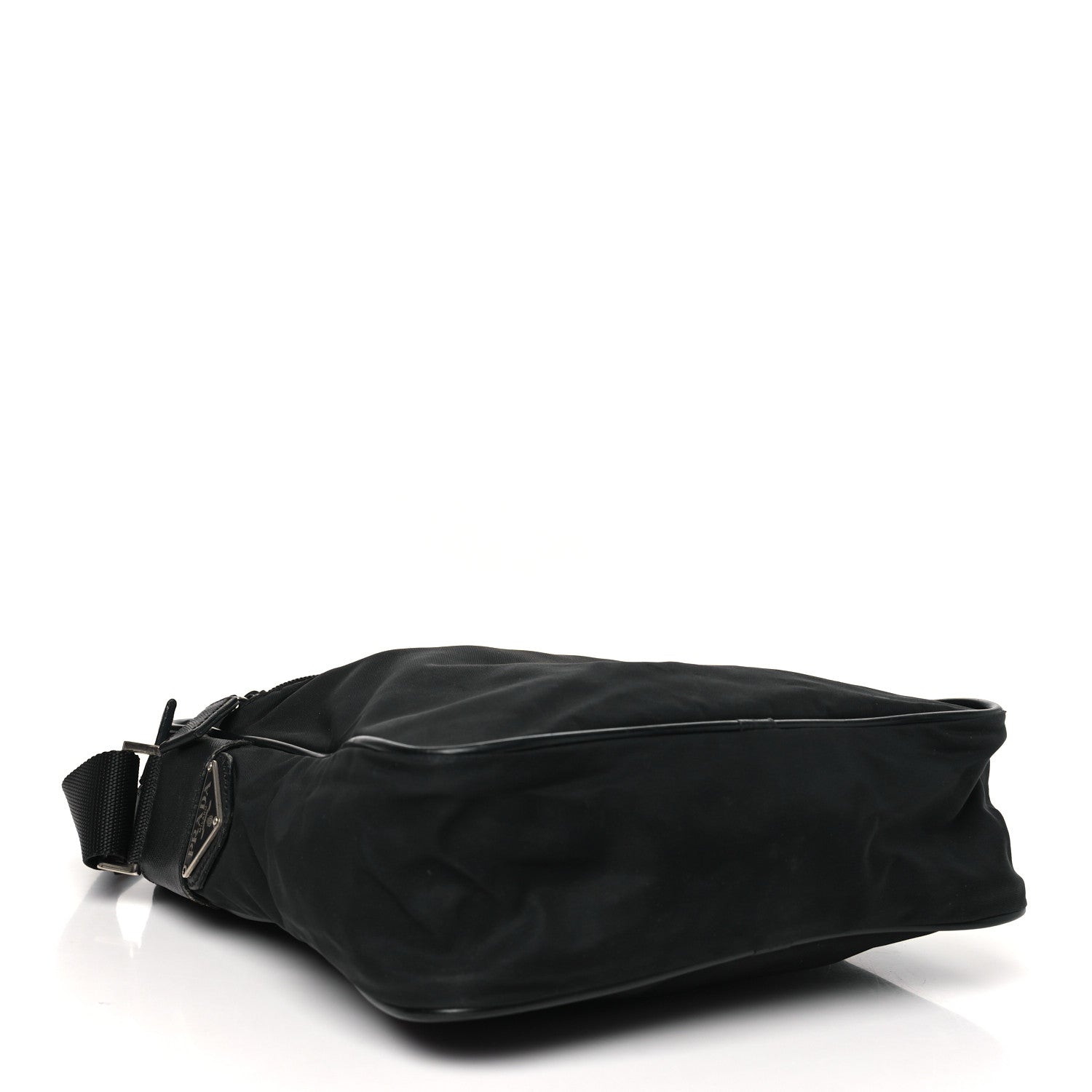 Prada Tessuto Nylon Saffiano Messenger Bag Black 4 of 9