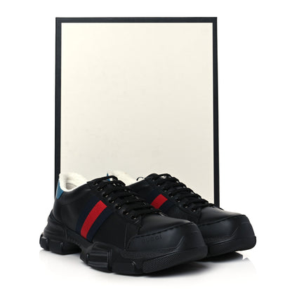 Gucci Calfskin Web Mens Nathan Sneakers 10.5 Black 8 of 8