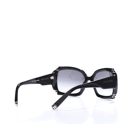 Louis Vuitton Acetate Hortensia Sunglasses Z0365W Black Glitter 4 of 8