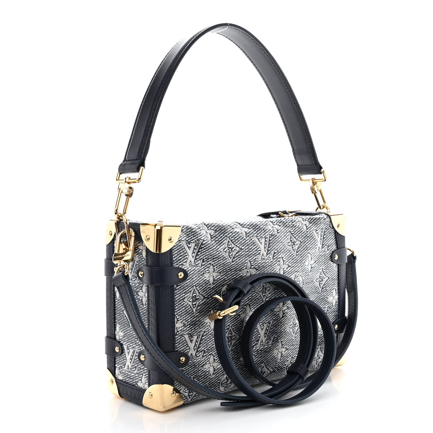 Louis Vuitton Monoglam Side Trunk MM Blue 3 of 9