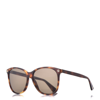 Gucci Acetate Round GG Sunglasses GG0024S Tortoise 1 of 7