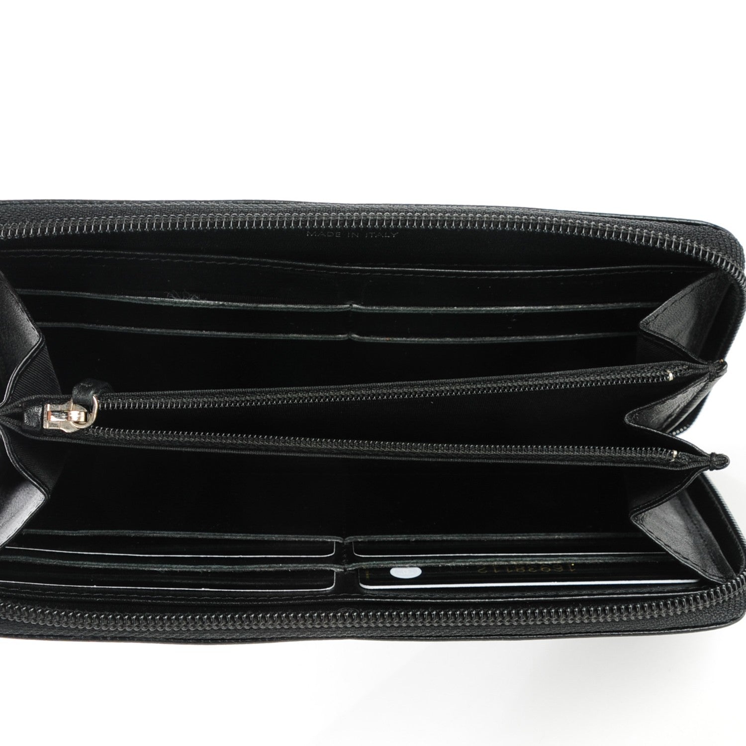 Chanel Caviar Timeless CC Large Gusset Zip Around Wallet Black 5 of 8