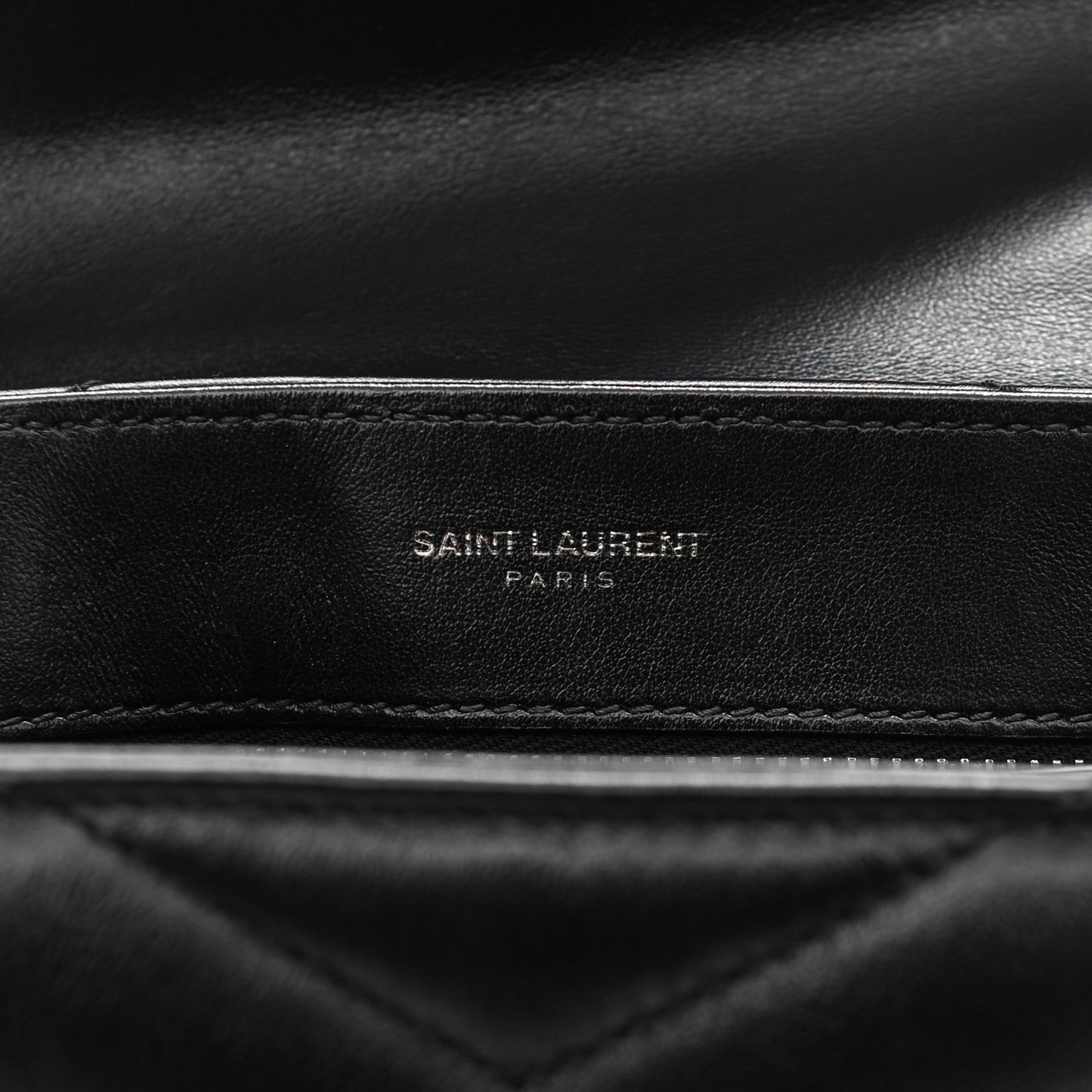 Calfskin Y Quilted Monogram Toy Loulou Crossbody Bag Black