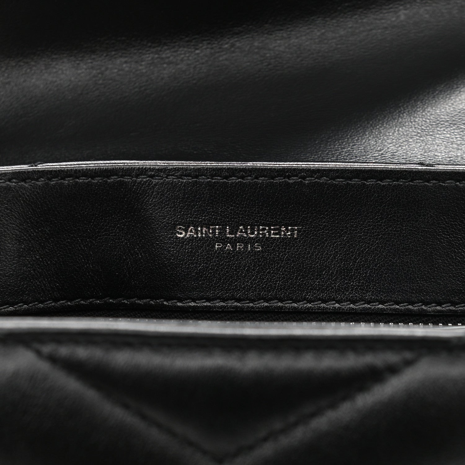 Saint Laurent Calfskin Y Quilted Monogram Toy Loulou Crossbody Bag Black 6 of 12
