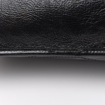 Saint Laurent Crinkled Calfskin Matelasse Monogram Medium Niki Chain Satchel Black 12 of 13