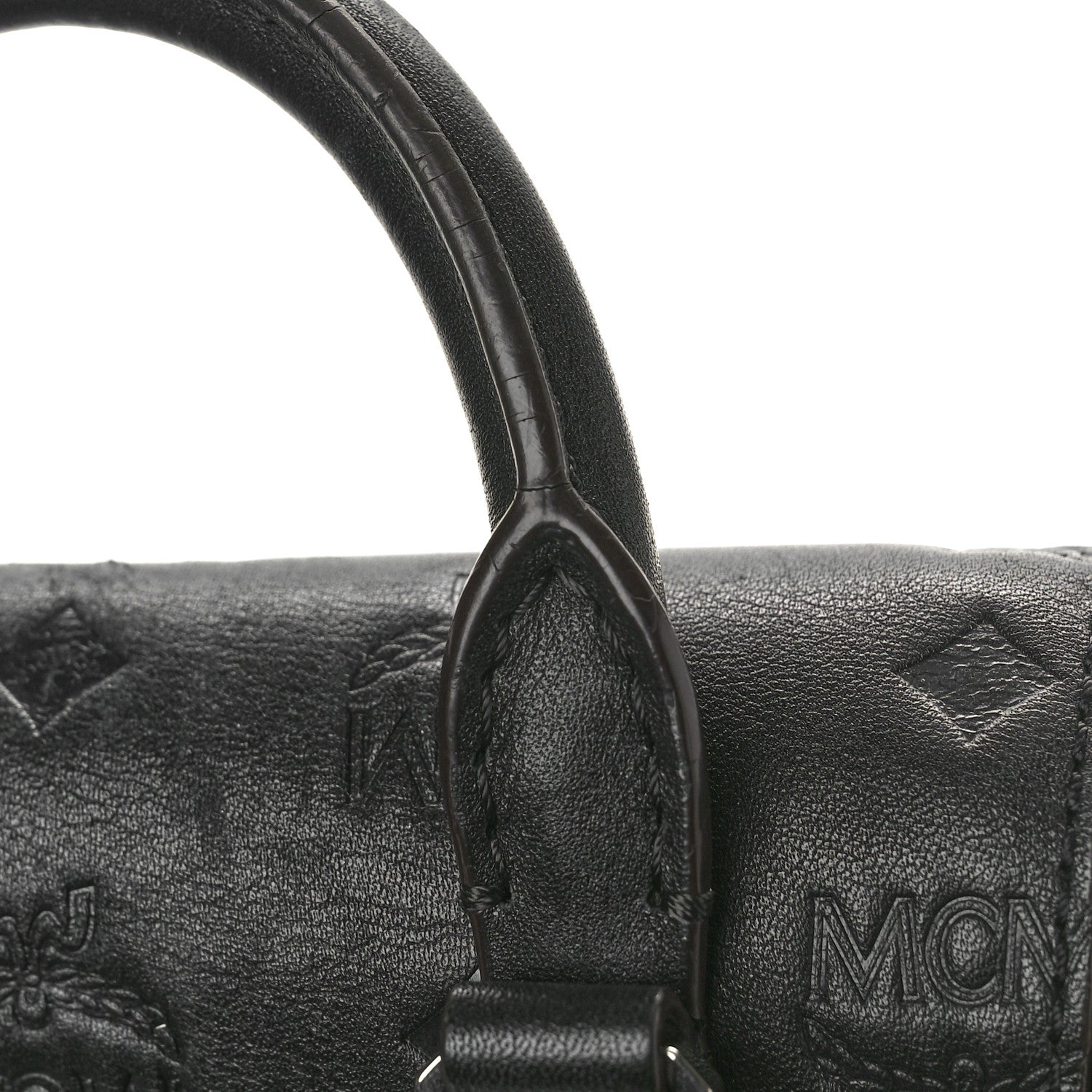 MCM Calfskin Ottomar Monogram Essential Backpack Black 10 of 10
