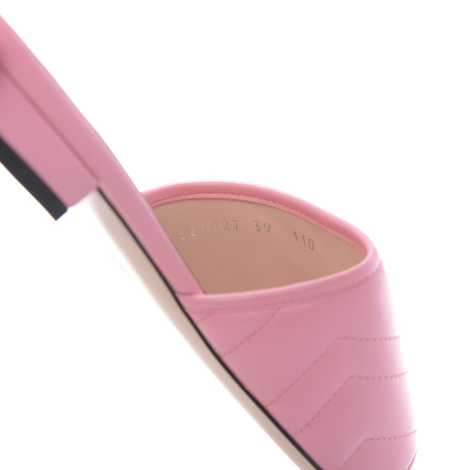Gucci Nappa Matelasse GG Marmont Flat Slide Sandals 39 Wild Rose 9 of 10