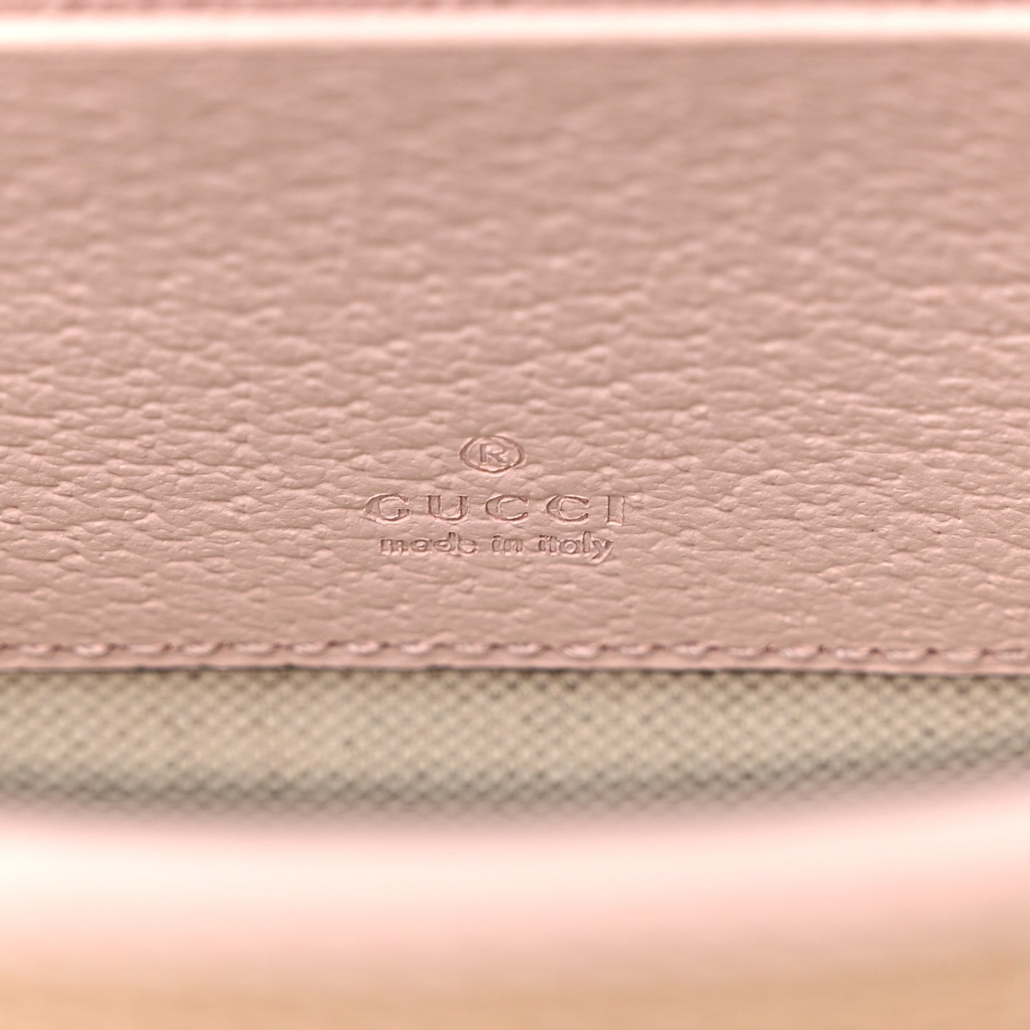 Monogram Jumbo GG Textured Dollar Calfskin Mini Padlock Top Handle Shoulder Bag Beige Perfect Pink