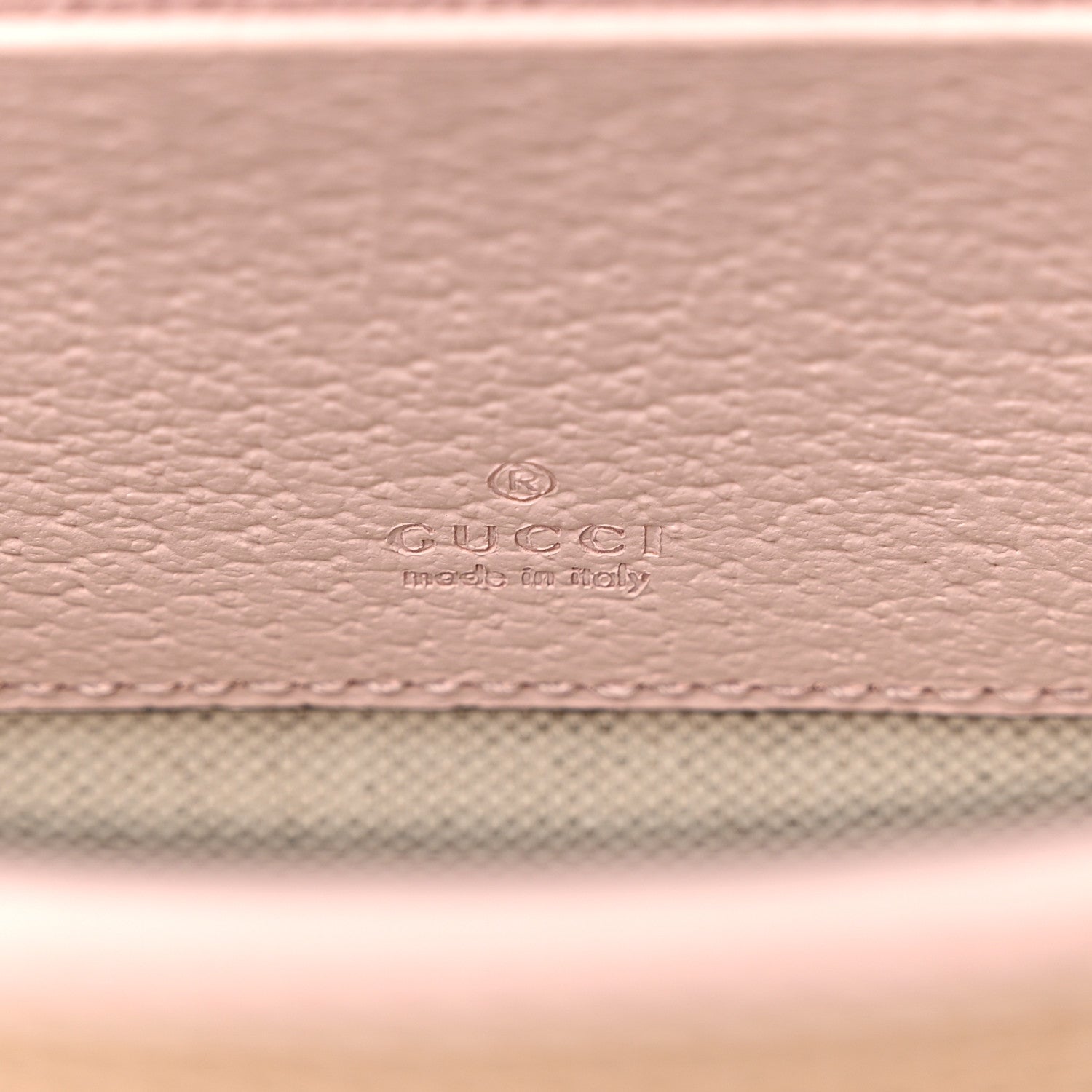 Gucci Monogram Jumbo GG Textured Dollar Calfskin Mini Padlock Top Handle Shoulder Bag Beige Perfect Pink 6 of 10