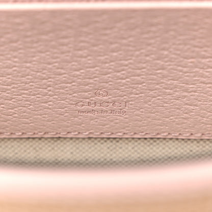 Gucci Monogram Jumbo GG Textured Dollar Calfskin Mini Padlock Top Handle Shoulder Bag Beige Perfect Pink 6 of 10