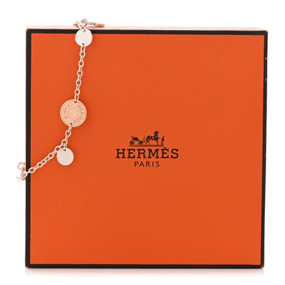 Hermes Sterling Silver 18K Rose Gold Confettis Bracelet ST 4 of 4