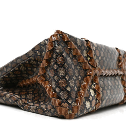 Bottega Veneta Karung Snakeskin Mini Roma Brown Multicolor 10 of 11