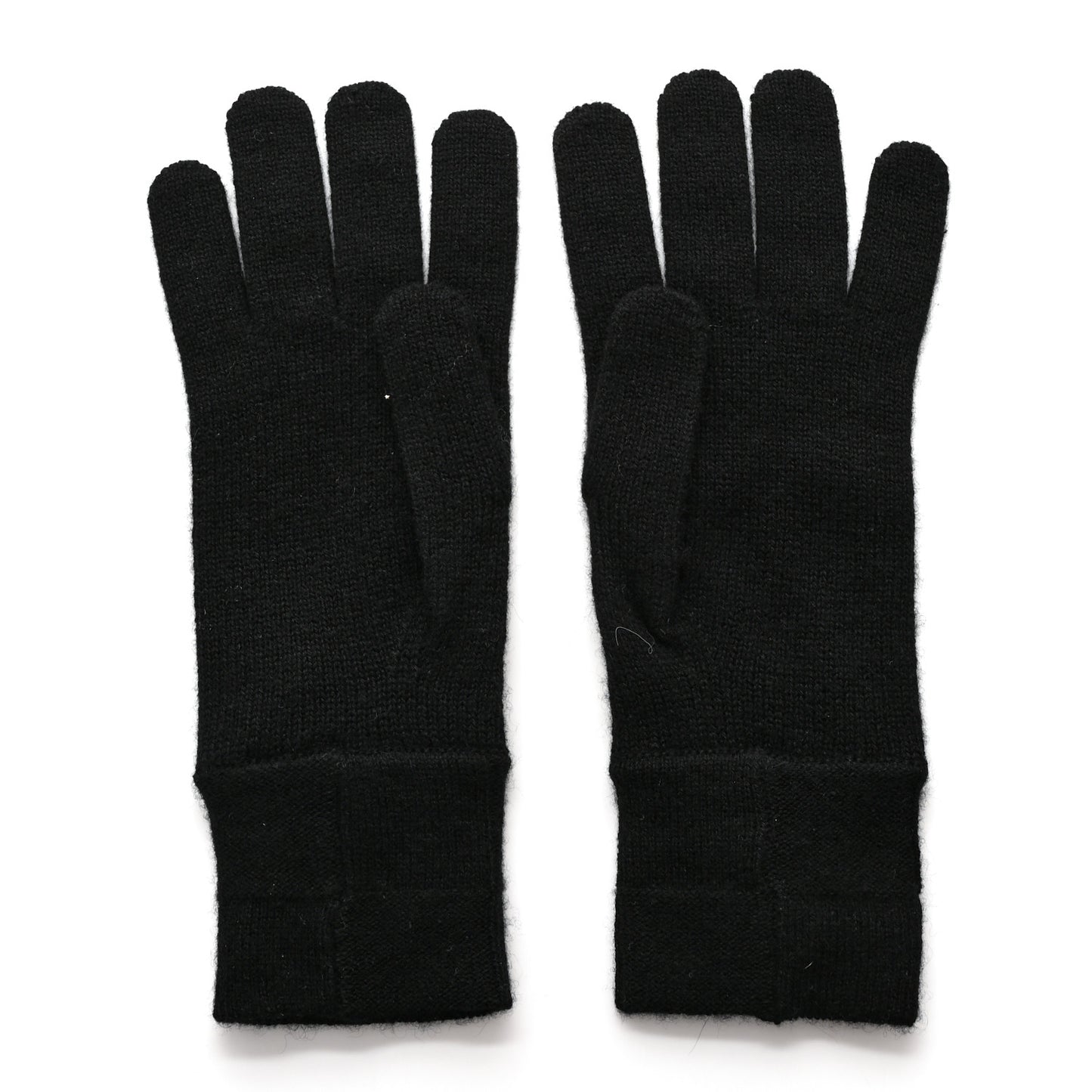 Cashmere Knit CC Gloves Black