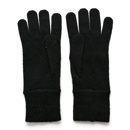 Chanel Cashmere Knit CC Gloves Black 2 of 4